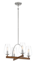  1064-699 - Birnamwood - 4 Light Convertible Chandelier/Semi Flush