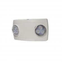  NE-612LEDHORCW - Compact Dual Head LED Emergency Light with 2W Remote Capability, Manual Test, 120/277V, White