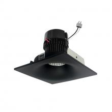  NPRLV-4SNBCDXBB - 4" Pearl Low Voltage LED Square Bullnose Retrofit, 950lm / 11W, Comfort Dim, Black Finish