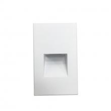  NSW-730/30W - Ari LED Step Light w/ Vertical Wall Wash Face Plate, 37lm / 2.5W, 3000K, White Finish