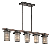  43590AVI - Ahrendale™ 5 Light Linear Chandelier Anvil Iron