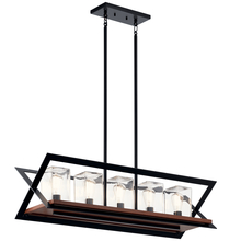  49309BK - Morelle™ 38.5" 5 Light Linear Chandelier Black