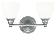  13662-91 - 2 Light Brushed Nickel Bath Light