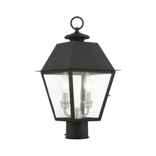  27216-04 - 2 Lt Black Outdoor Post Top Lantern