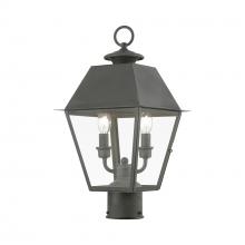  27216-61 - 2 Light Charcoal Outdoor Medium Post Top Lantern