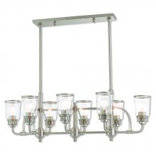  40028-91 - 8 Lt BN Linear Chandelier