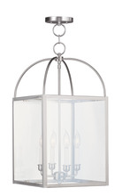  4042-91 - 4 Light Brushed Nickel Chain Lantern