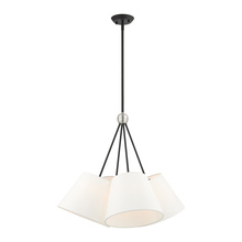  40564-04 - 4 Lt Black Shaded Chandelier