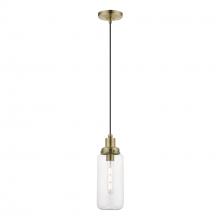  40614-01 - 1 Light Antique Brass Mini Pendant