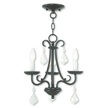  40873-92 - 3 Light English Bronze Mini Chandelier