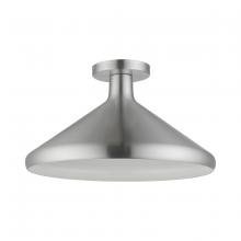  41020-66 - 1 Light Brushed Aluminum Semi-Flush Mount