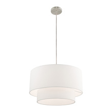  41098-91 - 1 Lt Brushed Nickel Pendant Chandelier