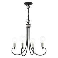  42924-04 - 4 Lt Black Chandelier