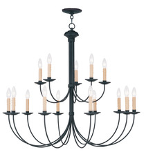  4460-04 - 15 Light Black Chandelier