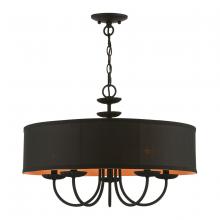  45125-04 - 5 Light Black Pendant Chandelier