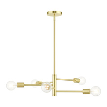  45865-12 - 5 Lt Satin Brass  Chandelier