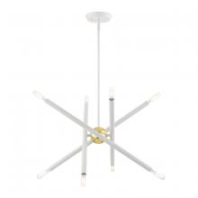  46774-03 - 8 Lt White Chandelier