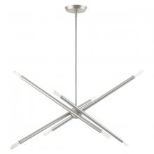  46778-91 - 8 Lt Brushed Nickel Linear Chandelier