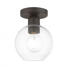  48977-07 - 1 Light Bronze Sphere Semi-Flush