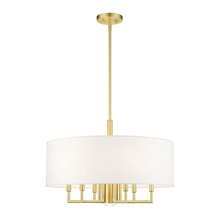  49376-12 - 7 Lt Satin Brass Pendant Chandelier