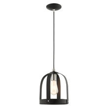  49642-14 - 1 Lt Textured Black Mini Pendant