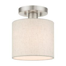  49807-91 - 1 Lt Brushed Nickel Semi Flush