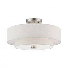  51084-91 - 3 Light Brushed Nickel Semi-Flush