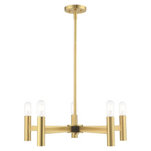  51135-12 - 5 Lt Satin Brass Chandelier