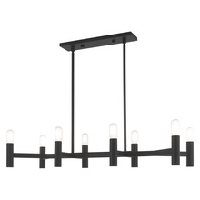  51138-04 - 8 Lt Black Linear Chandelier