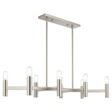  51138-91 - 8 Lt Brushed Nickel Linear Chandelier