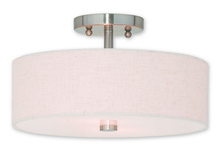  52134-91 - 2 Light Brushed Nickel Ceiling Mount