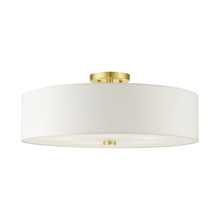  52142-12 - 5 Lt Satin Brass Semi Flush