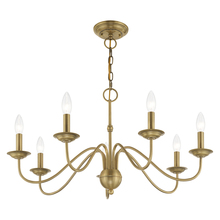  52167-01 - 7 Lt Antique Brass Chandelier