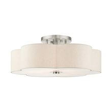  58069-91 - 6 Lt Brushed Nickel Semi Flush