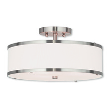  62628-91 - 3 Light Brushed Nickel Ceiling Mount