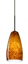  1BT-150918-LED-BR - Besa Chrissy Pendant Bronze Amber Cloud 1x9W LED