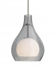  1JC-ELLE11GY-LED-BR - Besa, Elle 11 Cord Pendant, Gray, Bronze Finish, 1x9W LED