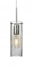  1JC-JUNI10CL-SN - Besa, Juni 10 Cord Pendant, Clear Bubble, Satin Nickel, 1x60W Medium Base