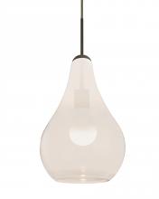  1JC-LEONMW-LED-BR - Besa, Leon Cord Pendant, Milky White, Bronze Finish, 1x9W LED