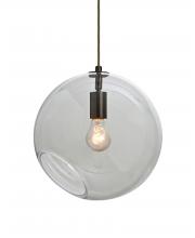  1JC-MAESTRO12CL-BR - Besa, Maestro 12 Cord Pendant, Clear, Bronze Finish, 1x60W Medium base