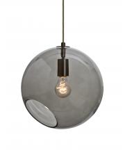  1JC-MAESTRO12SM-BR - Besa, Maestro 12 Cord Pendant, Smoke, Bronze Finish, 1x60W Medium base