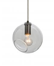  1JC-MAESTRO8CL-BR - Besa, Maestro 8 Cord Pendant, Clear, Bronze Finish, 1x60W Medium base