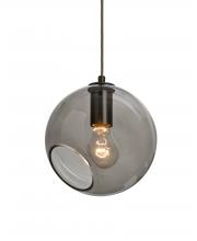  1JC-MAESTRO8SM-BR - Besa, Maestro 8 Cord Pendant, Smoke, Bronze Finish, 1x60W Medium base