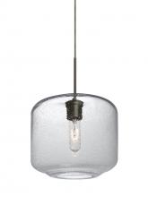  1JC-NILES10CL-BR - Besa Niles 10 Pendant, Clear Bubble, Bronze Finish, 1x60W Medium Base T10