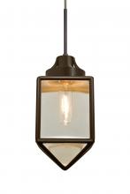  1JT-BRAVOBR-BR - Besa, Bravo Cord Pendant, Bronze/Gold Bubble, Bronze Finish, 1x60W Medium Base