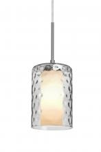  1JT-ESACL-SN - Besa, Esa Cord Pendant, Clear, Satin Nickel Finish, 1x60W Medium Base