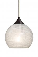  1JT-JILLYCL-BR - Besa, Jilly Cord Pendant, Vapor Clear, Bronze Finish, 1x60W Medium Base