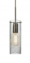  1JT-JUNI10CL-EDIL-BR - Besa, Juni 10 Cord Pendant, Clear Bubble, Bronze, 1x4W LED Filament