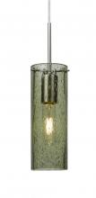  1JT-JUNI10MS-SN - Besa, Juni 10 Cord Pendant, Moss Bubble, Satin Nickel, 1x60W Medium Base