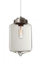  1JT-OLINCL-SN - Besa Olin Pendant Satin Nickel Clear 1x60W Medium Base T10